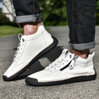 Ankelkängor för herrar med dragkedja på sidan och snörning fram-Footwear for men-Fjallbarn
