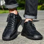 Ankelkängor för herrar med dragkedja på sidan och snörning fram-Footwear for men-Fjallbarn