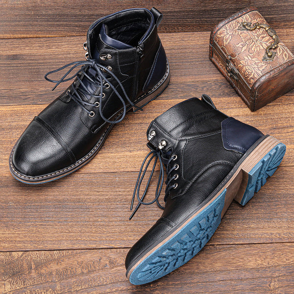 Ankelkängor med snörning och dragkedja för herrar-Footwear for men-Fjallbarn