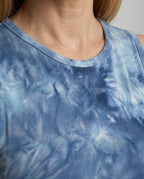 Ärmellös maxiklänning med tie-dye för dam-Maxi Dress-Fjallbarn