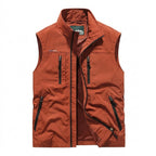 Ärmellose Cargo-väst för män med blixtlåsfickor-Vests for men-Fjallbarn