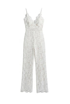 Ärmlös jumpsuit i spets med V-ringning och vida ben för dam-Jumpsuits for women-Fjallbarn