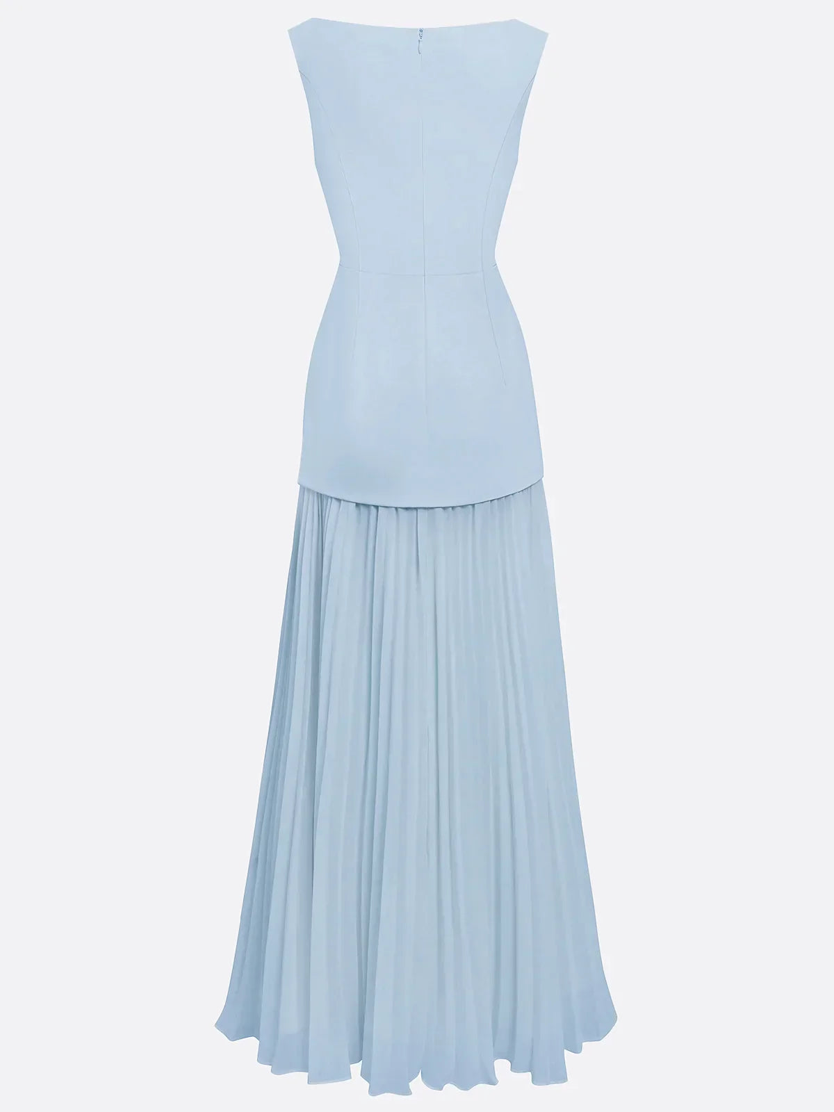 Ärmlös maxiklänning för dam med veckad kjol-Maxi Dress-Fjallbarn