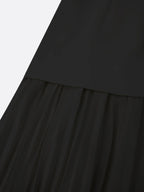 Ärmlös maxiklänning för dam med veckad kjol-Maxi Dress-Fjallbarn