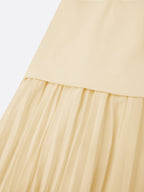 Ärmlös maxiklänning för dam med veckad kjol-Maxi Dress-Fjallbarn