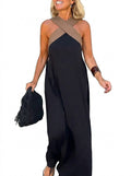 Ärmlös maxiklänning med omlottringning för dam-Maxi Dress-Fjallbarn