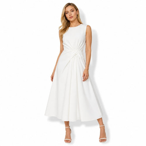 Ärmlös midiklänning för dam med knutdetalj i sidan-Midi Dress-Fjallbarn