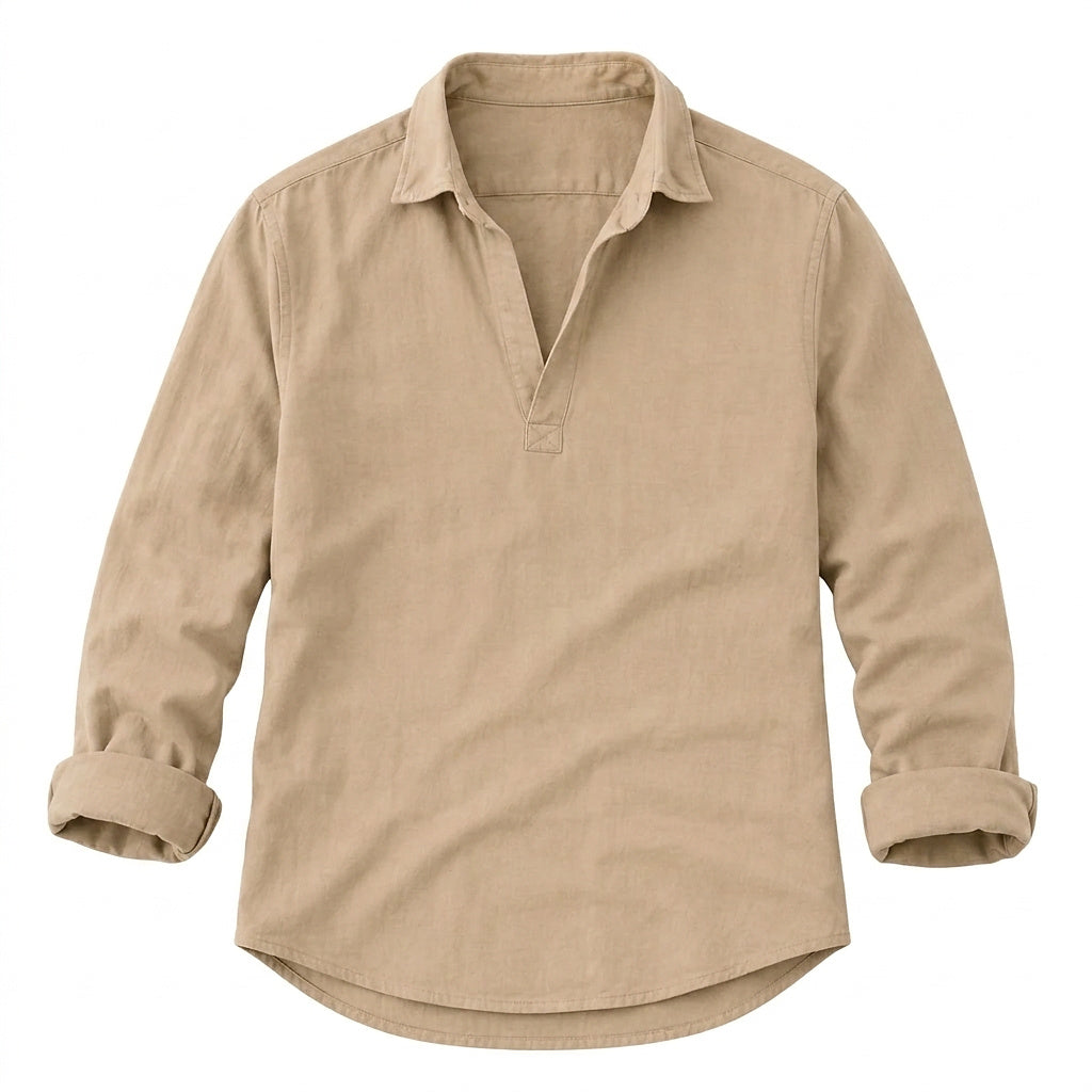 Avslappnad långärmad tröja för män-Shirts for men-Fjallbarn