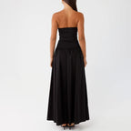Axelbandslös mönstrad maxiklänning för dam-Maxi Dress-Fjallbarn