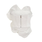 Axelbandslös topp med 3D-blomapplikation för dam-Tops for women-Fjallbarn