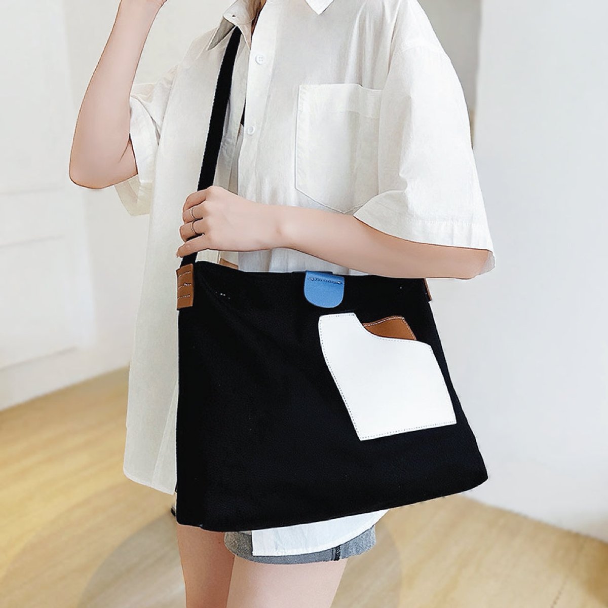 Axelremsväska i canvas för dam-Accessories for Women-Fjallbarn
