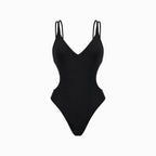 Badbaddräkt i ett stycke med utskurna sidor för dam-Swimwear for Women-Fjallbarn