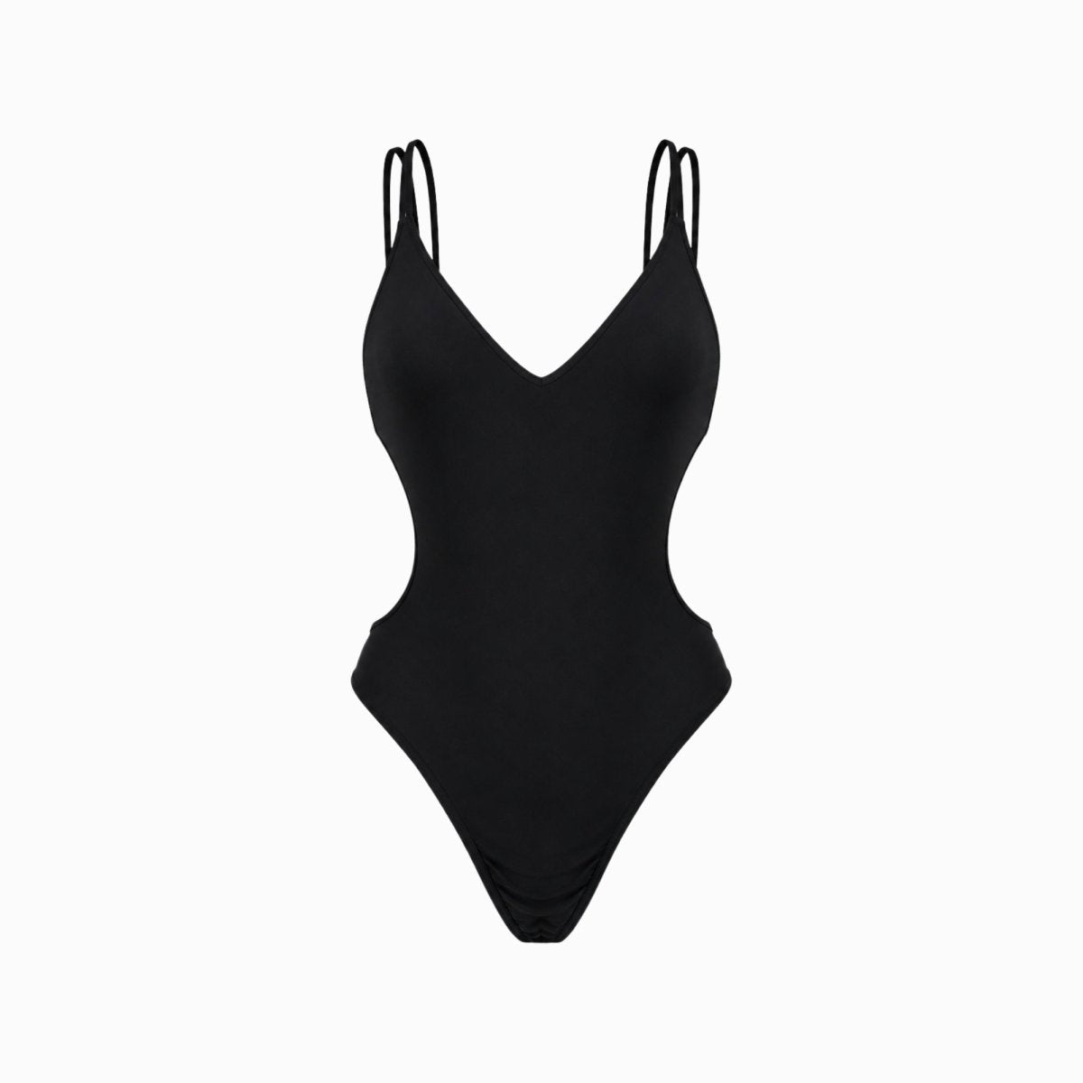 Badbaddräkt i ett stycke med utskurna sidor för dam-Swimwear for Women-Fjallbarn