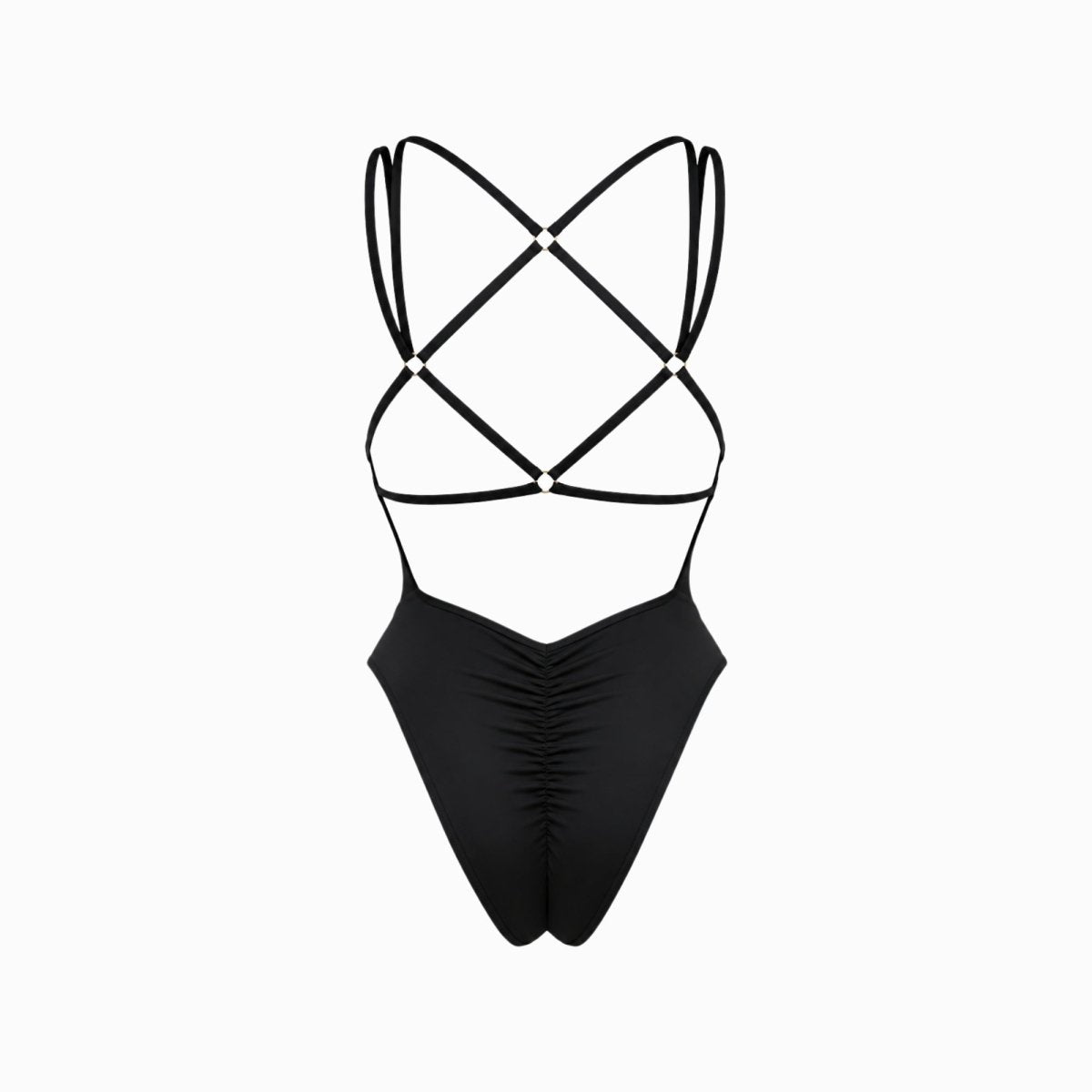 Badbaddräkt i ett stycke med utskurna sidor för dam-Swimwear for Women-Fjallbarn