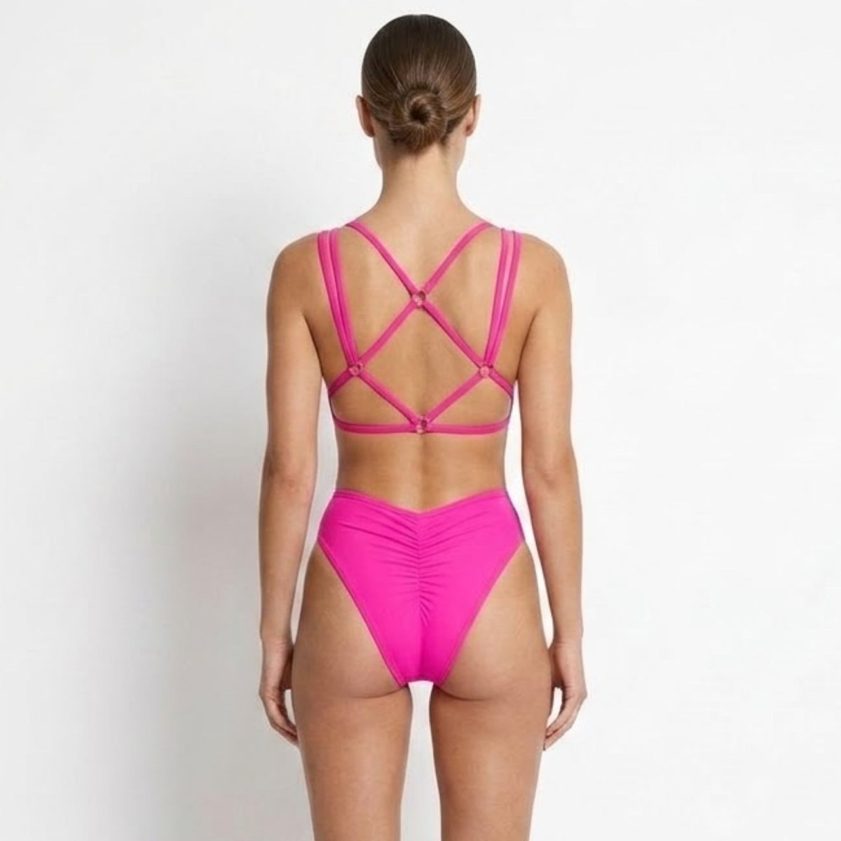 Badbaddräkt i ett stycke med utskurna sidor för dam-Swimwear for Women-Fjallbarn