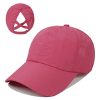 Basebollkeps för dam med hästsvansöppning och korslagda band-Accessories for Women-Fjallbarn
