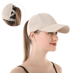 Basebollkeps för dam med hästsvansöppning och korslagda band-Accessories for Women-Fjallbarn