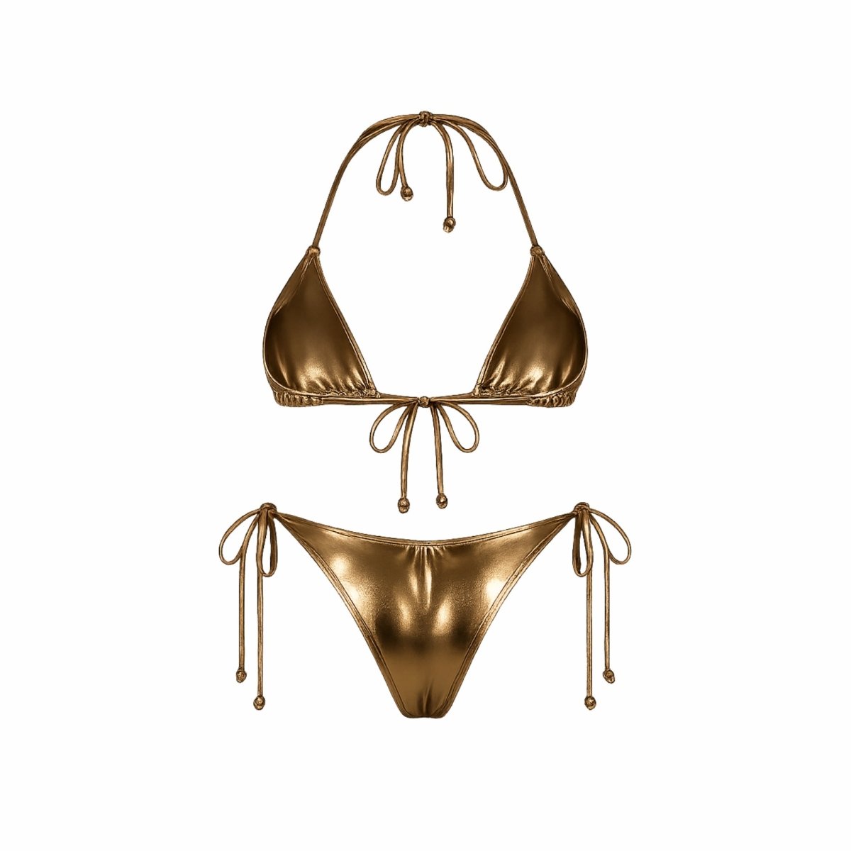 Bikiniset i metallisk finish för dam-Swimwear for Women-Fjallbarn