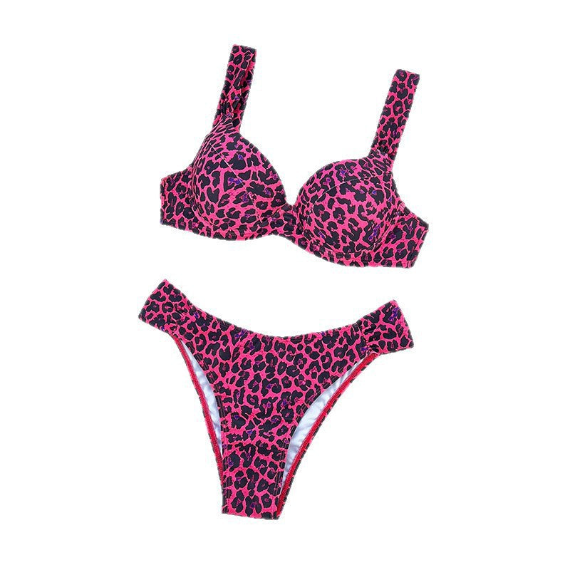 Bikiniset med bygel och djurmönster för dam-Swimwear for Women-Fjallbarn