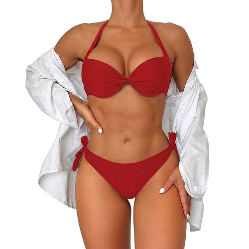 Bikiniset med halterneck för dam-Swimwear for Women-Fjallbarn