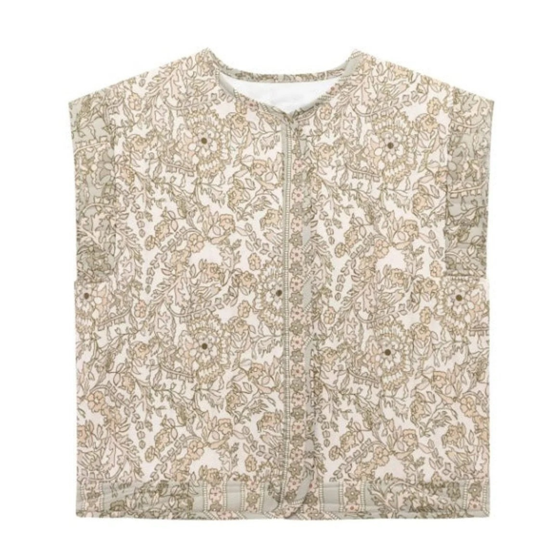 Blommig quiltad väst för dam-Vests for women-Fjallbarn
