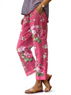Blommiga vida byxor för dam-Pants for Women-Fjallbarn