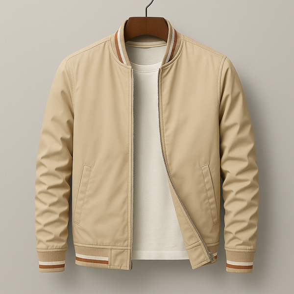 Bomberjacka för män med randiga detaljer-Jackets for men-Fjallbarn