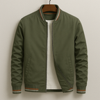Bomberjacka för män med randiga detaljer-Jackets for men-Fjallbarn