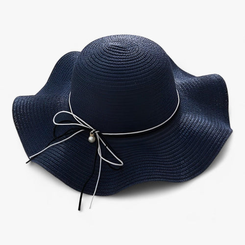 Bredbrättad solhatt för dam med rosett-Accessories for Women-Fjallbarn