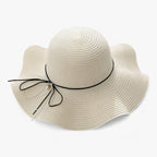 Bredbrättad solhatt för dam med rosett-Accessories for Women-Fjallbarn