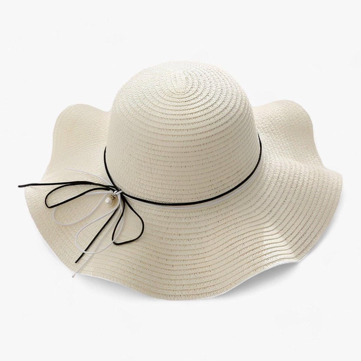 Bredbrättad solhatt för dam med rosett-Accessories for Women-Fjallbarn