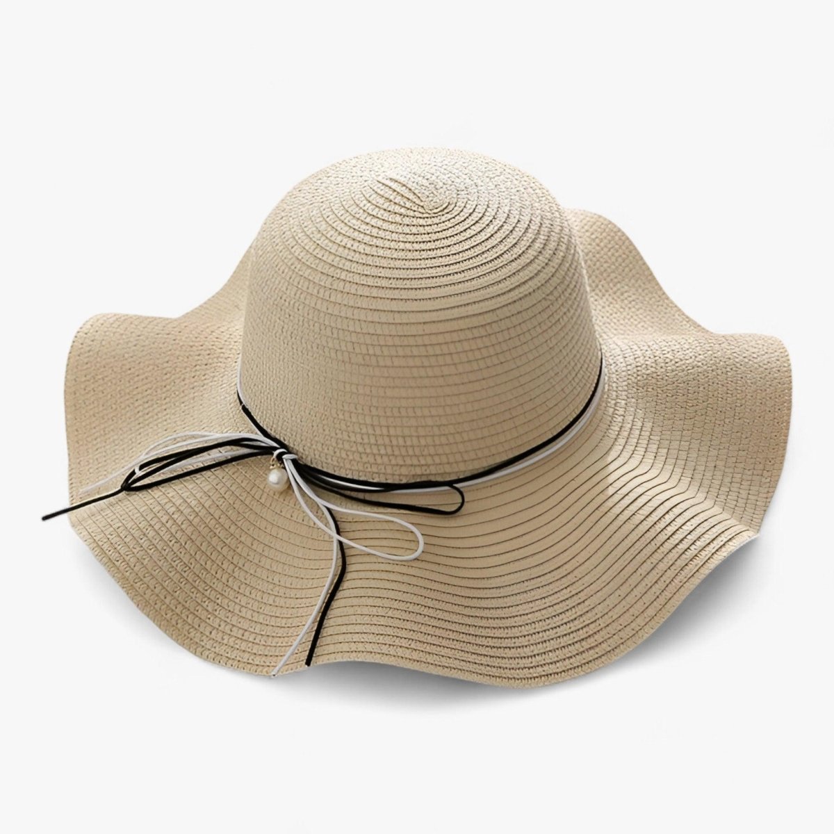 Bredbrättad solhatt för dam med rosett-Accessories for Women-Fjallbarn