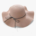 Bredbrättad solhatt för dam med rosett-Accessories for Women-Fjallbarn