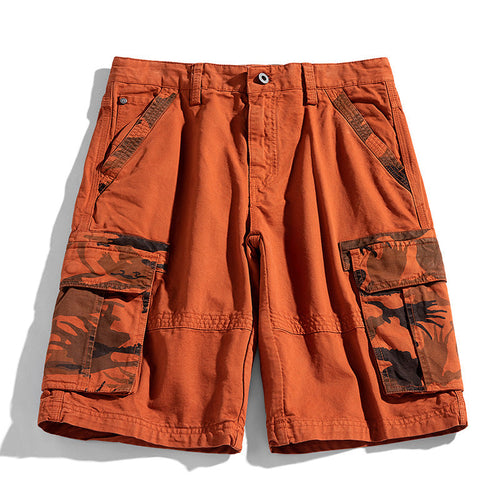 Camo Cargo-shorts för herrar med ficklock-Shorts for men-Fjallbarn
