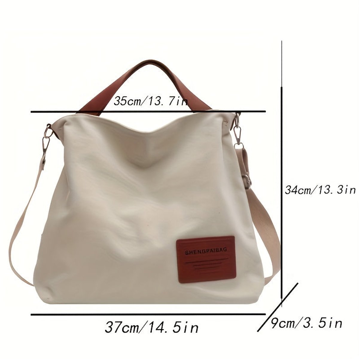 Canvasväska för dam med justerbar axelrem-Accessories for Women-Fjallbarn