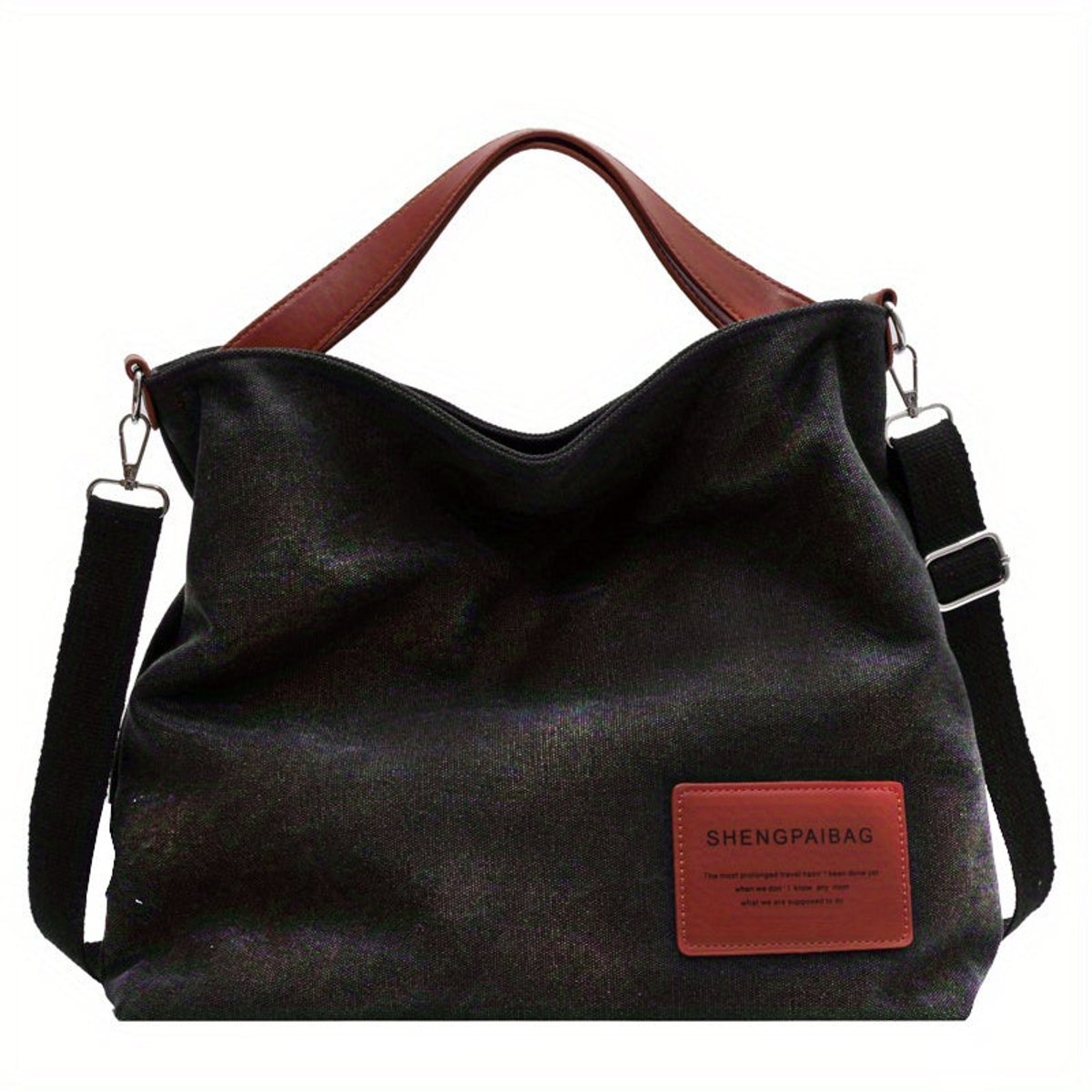 Canvasväska för dam med justerbar axelrem-Accessories for Women-Fjallbarn