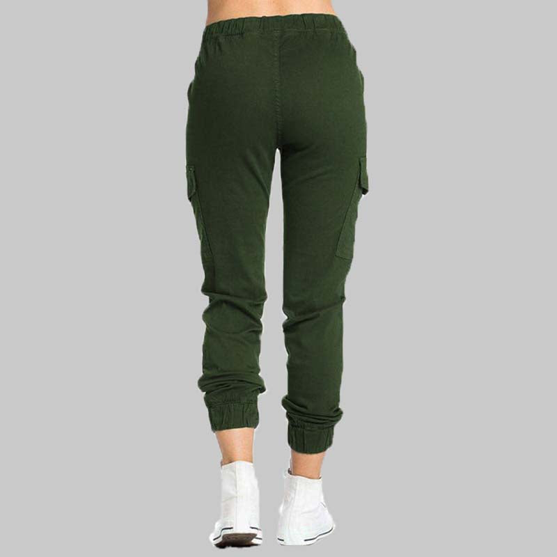 Cargo-joggerbyxor för dam med dragsko i midjan-Pants for Women-Fjallbarn