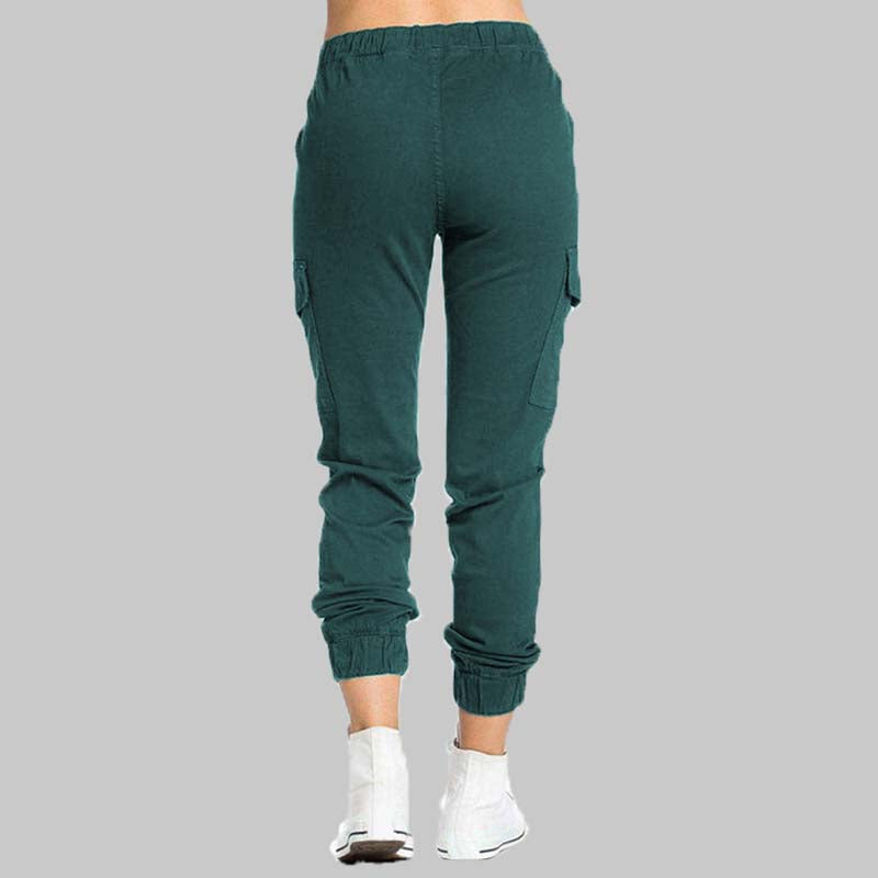 Cargo-joggerbyxor för dam med dragsko i midjan-Pants for Women-Fjallbarn