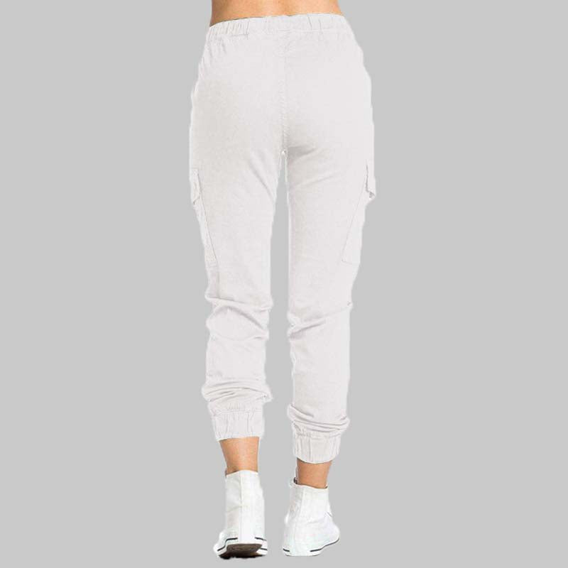 Cargo-joggerbyxor för dam med dragsko i midjan-Pants for Women-Fjallbarn