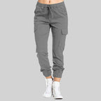 Cargo-joggerbyxor för dam med dragsko i midjan-Pants for Women-Fjallbarn