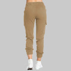 Cargo-joggerbyxor för dam med dragsko i midjan-Pants for Women-Fjallbarn