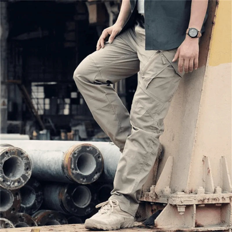 Cargobyxor för män med ficklock-Pants for Men-Fjallbarn