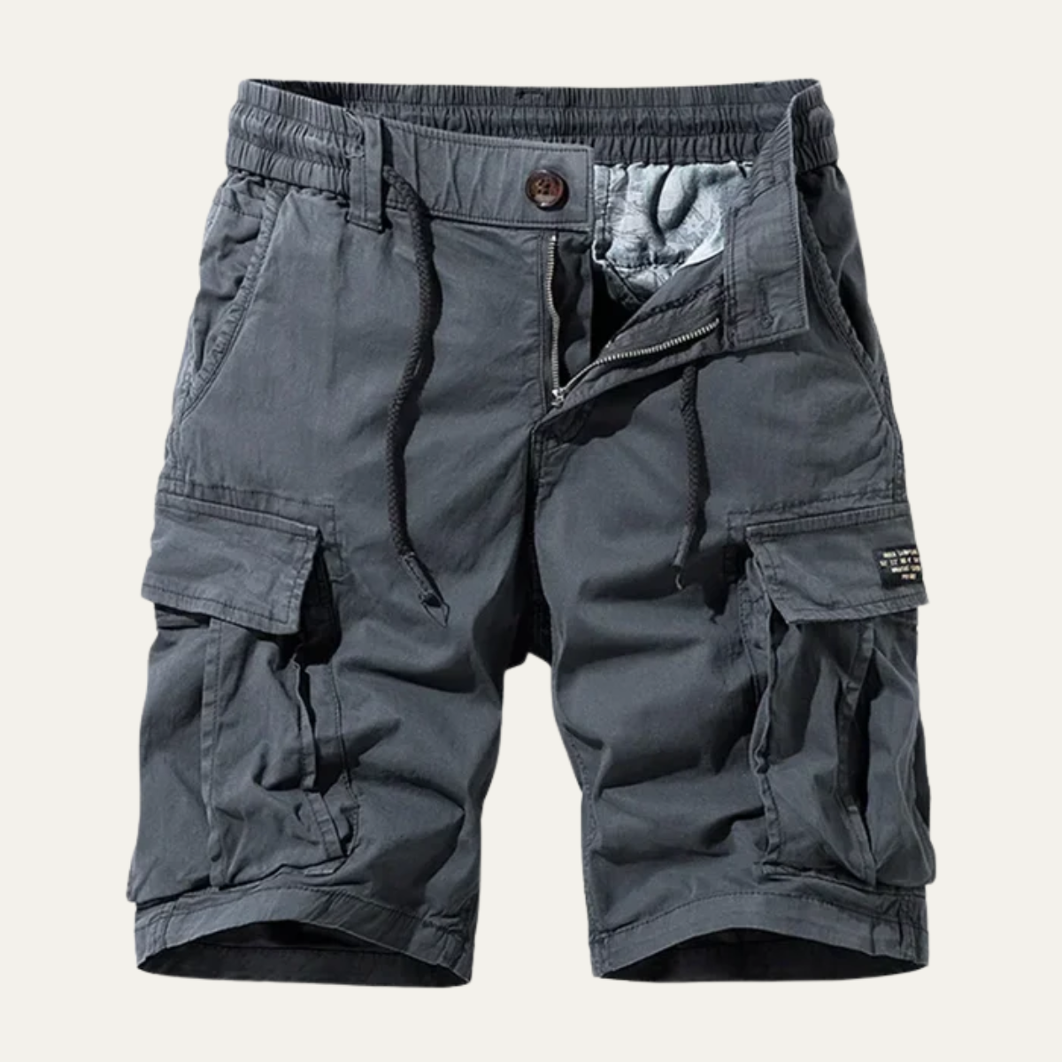 Cargoshorts för herrar med dragsko i midjan och fickor med lock-Shorts for men-Fjallbarn