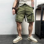 Cargoshorts för herrar med dragsko i midjan och fickor med lock-Shorts for men-Fjallbarn
