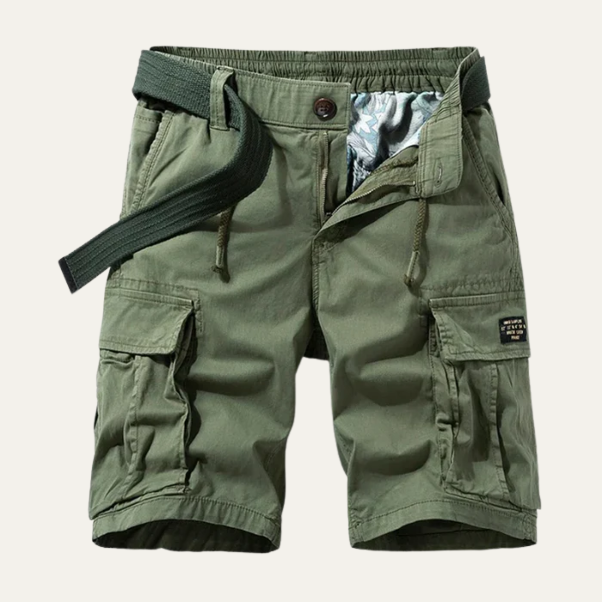 Cargoshorts för herrar med dragsko i midjan och fickor med lock-Shorts for men-Fjallbarn