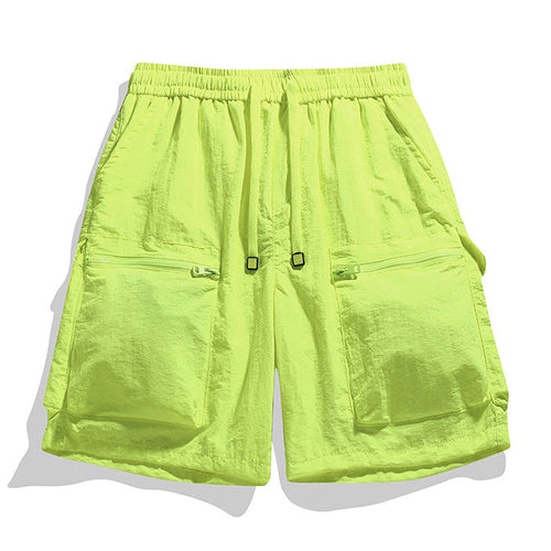 Cargoshorts för män med dragsko och fickor med dragkedja-Shorts for men-Fjallbarn