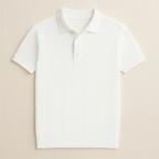 Chevronstickad kortärmad pikétröja för herr-Shirt for men-Fjallbarn
