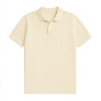 Chevronstickad kortärmad pikétröja för herr-Shirt for men-Fjallbarn