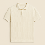 Chevronstickad kortärmad pikétröja för herr-Shirt for men-Fjallbarn
