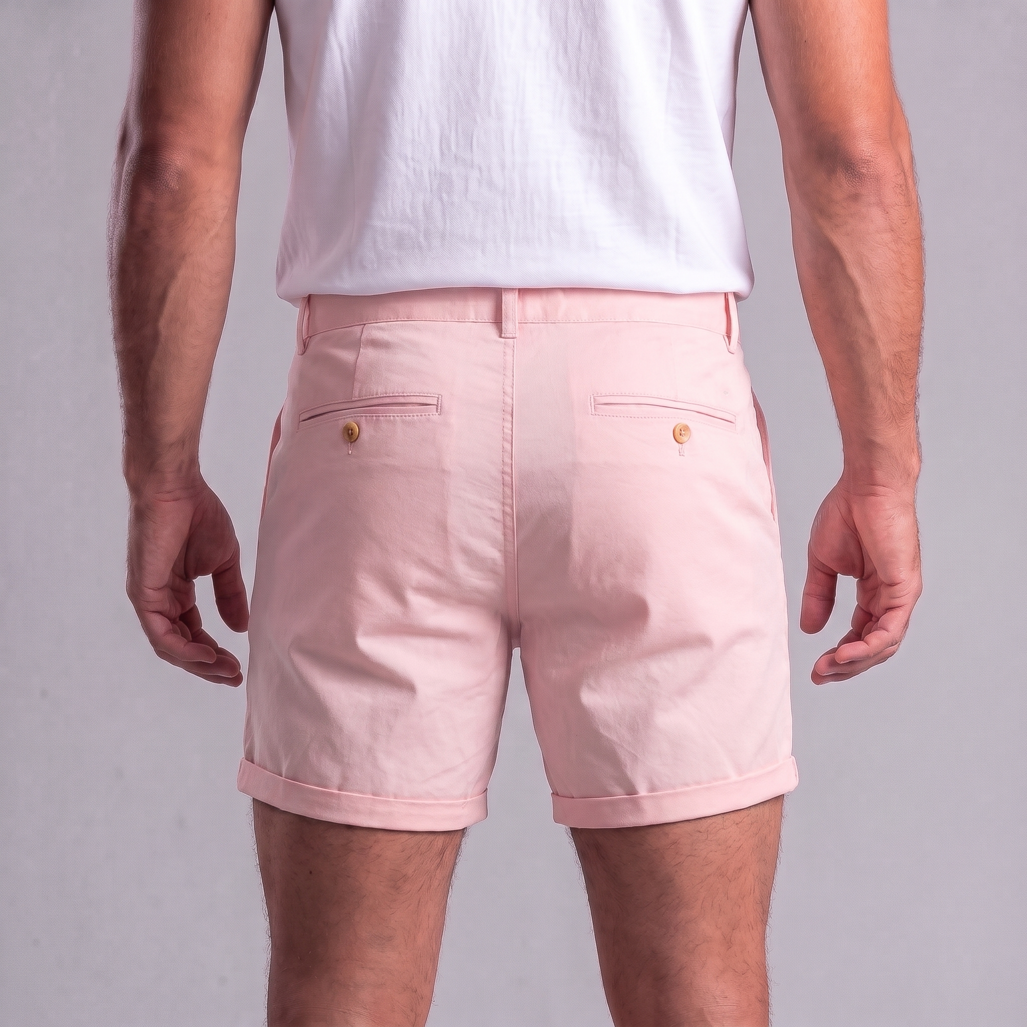 Chinoshorts för herrar med uppvikt fåll-Shorts for men-Fjallbarn